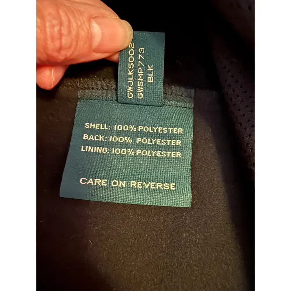 G.H. Bass & Co. Black Softshell Jacket Men’s Large | Outdoor Lightweight minimal